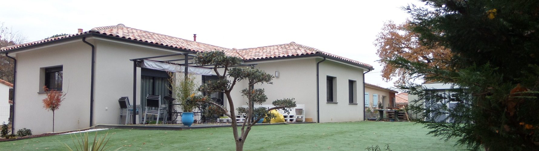 construction neuve maison individuelle personnalisée de plain pied avec terrasse - Alain Ghigo